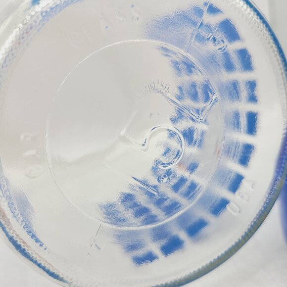 Carlton Glass Geese Ducks Design Tall Jar Canister w/ Blue Lid 1.5L Vtg 1982 USA - Picture 9 of 9